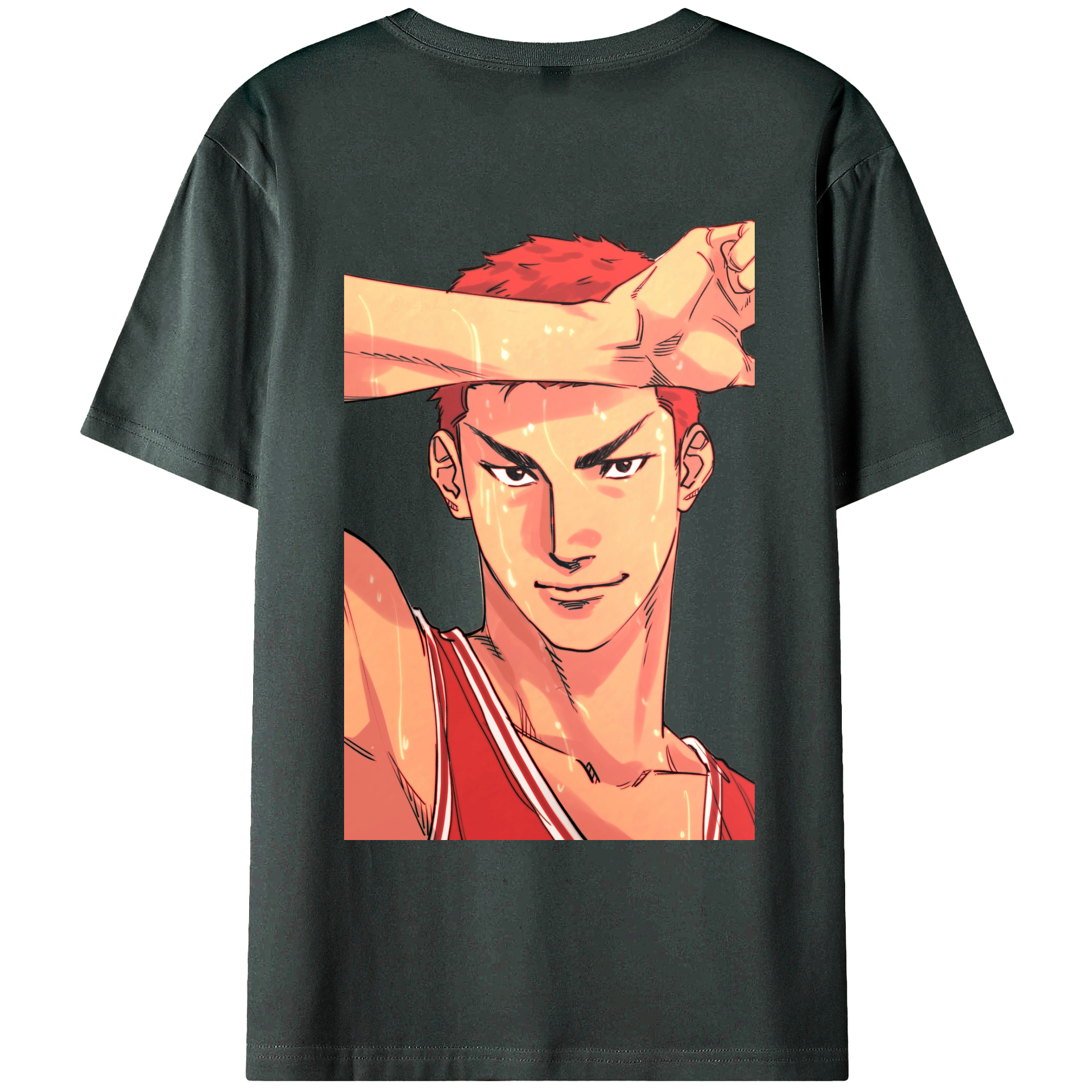 （画像用） SLAM DUNK／スラムダンク 綿100％ メンズ半袖Tシャツ（バックプリント） 通気性